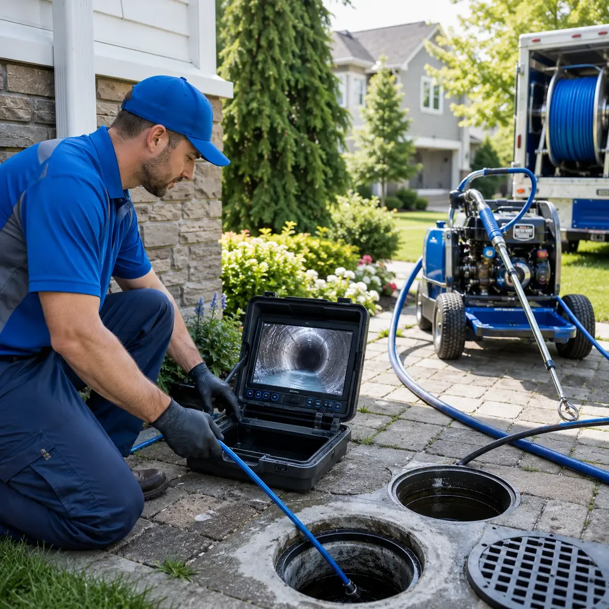 Outdoor drain cleaning professionals serving New Era, MI